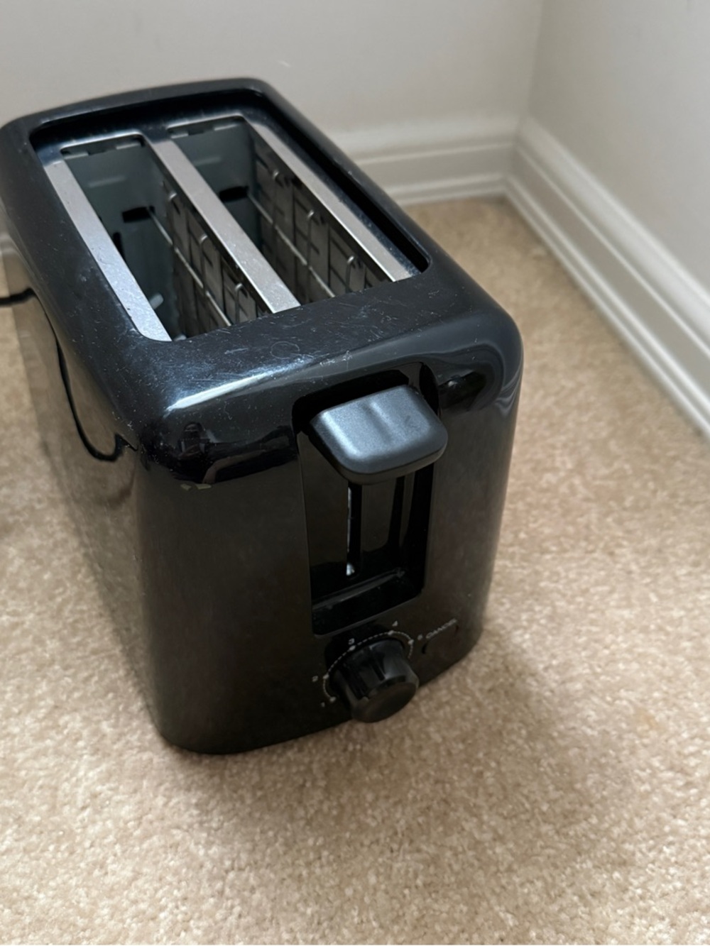 Elite Gourmet 2-Slice Cool Touch Toaster ECT1027B Black Compact Kitchen Toaster